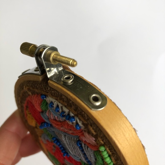 Mini Abstract Embroidery & Beading Hoop Art - Picture 6 of 8